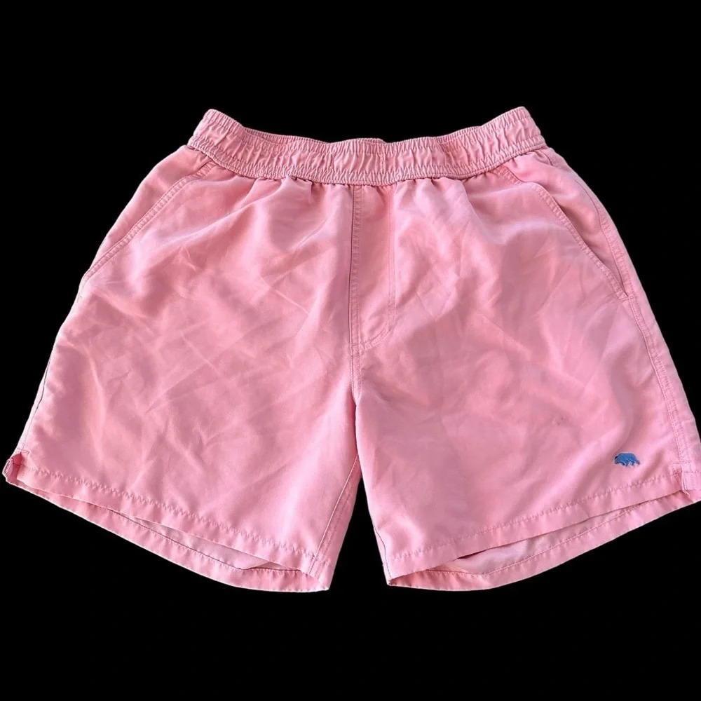 Onward Reserve Mens Small Pink Mesh Lined Swim Shorts Trunks Swimsuit Vacation‎